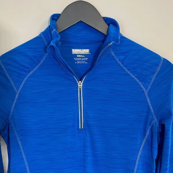 Kirkland Signature Women’s‎ Athletic 1/4 zip top jacket Size Small Royal blue - Image 2