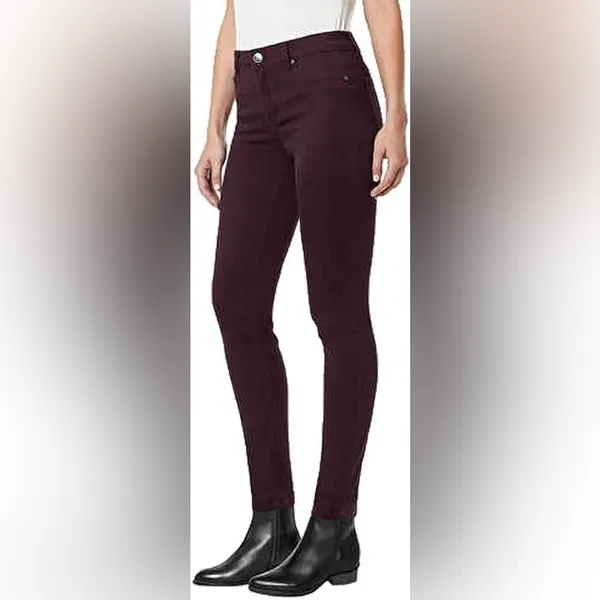 Buffalo David Bitton VALE Women's Size 6 Dark Burgundy Oxblood Skinny Jeans - Image 7