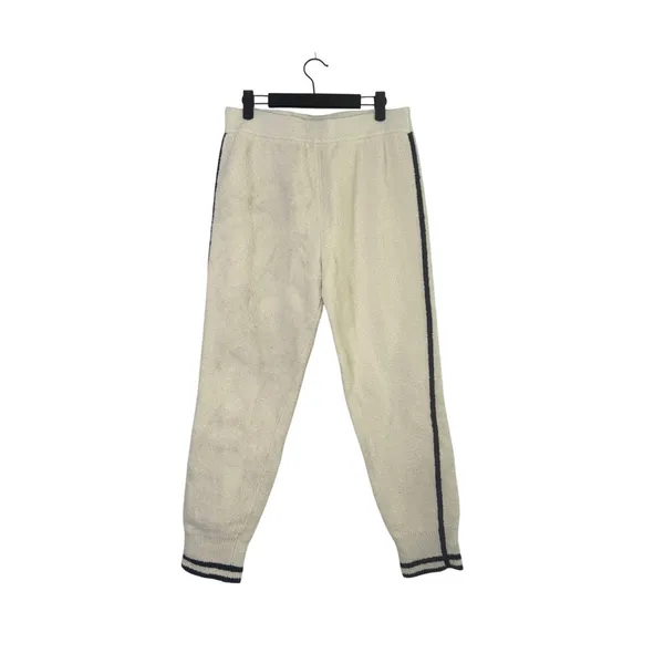 J. Crew Bouclé Texture Striped Sweater Joggers Old School Style M Cream #3198 - Image 13