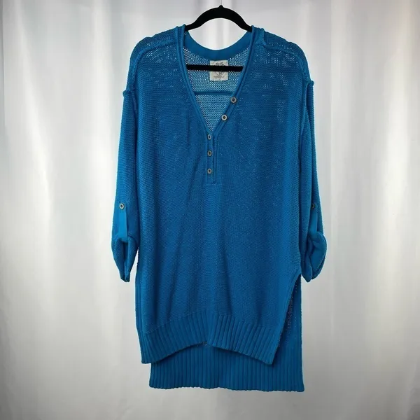 Free People Firefly‎ Tunic Sweater in Blue Size Small - Image 6