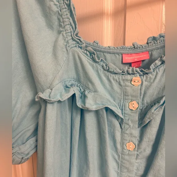 Stoney Clover Lane Brand Light Blue Button-Down Dress - Image 4