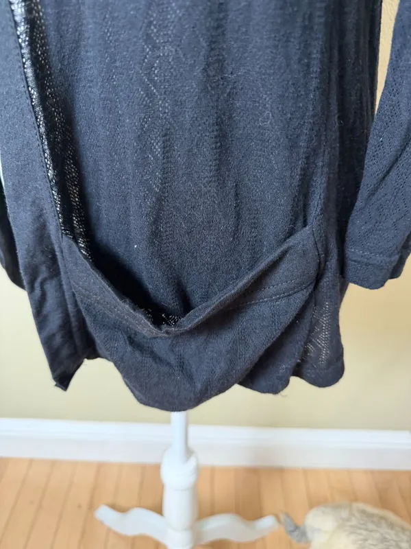 Cotton On Open Drape Pocket Longline Cardigan Size Small Slightly Sheer - Image 3