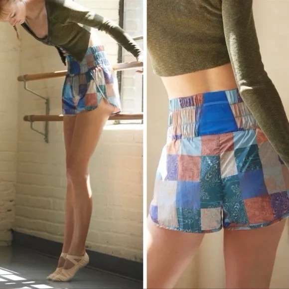 FP Movement Free People The Way Home in Cobalt‎ Combo Shorts Multicolored Medium - Image 2