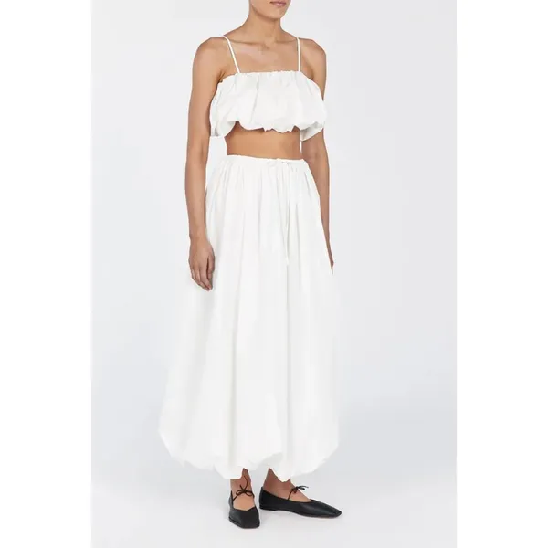 NWT DISSH Monty Bubble Midi in White Cotton Poplin Skirt US 4 / Au 8 - Image 5