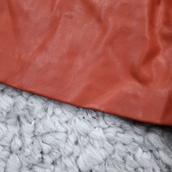 READ Zara Faux Leather Pleated High Rise Belted Shorts Orange XS trf Collection - Image 8