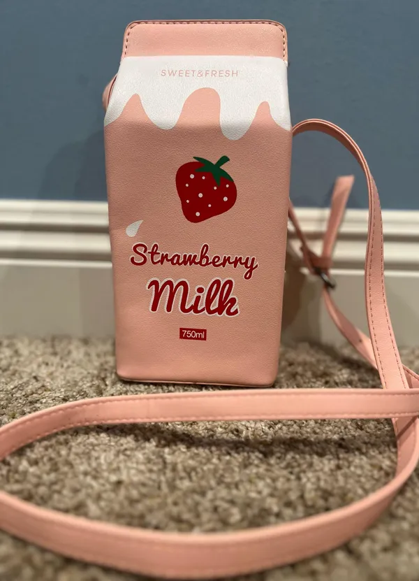 Strawberry Milk crossbody purse - Image 2