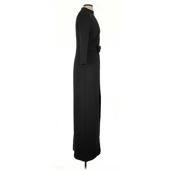 Marciano Black Choker Neck Belted Maxi Dress Small Dark Feminine Quiet Luxury - Image 5