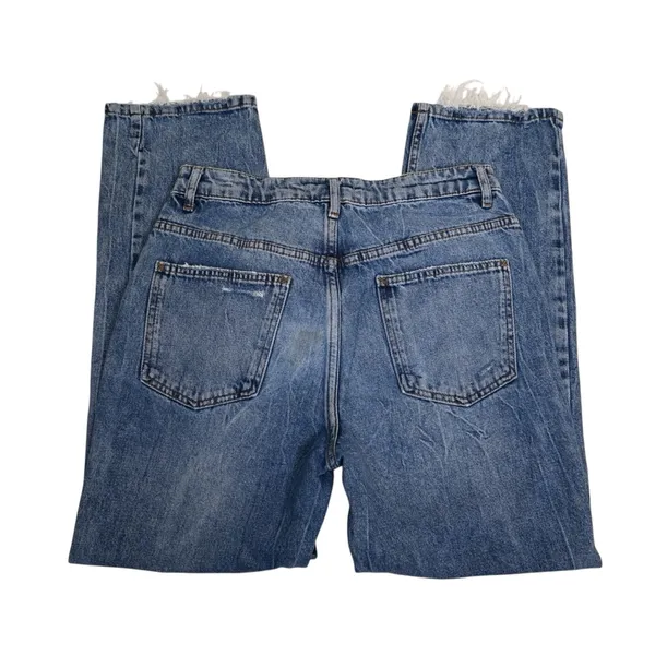 We the Free Women's 28 Distressed Straight Leg High-Rise Ankle Jean - Image 5