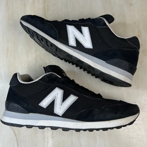 New Balance 515 Womens Sneakers Black White Suede Mesh Low Top WL515BLK 8.5 - Image 5