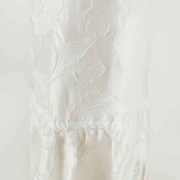 NWT H&M White Jacquard-Weave Dress Size Large - Image 2
