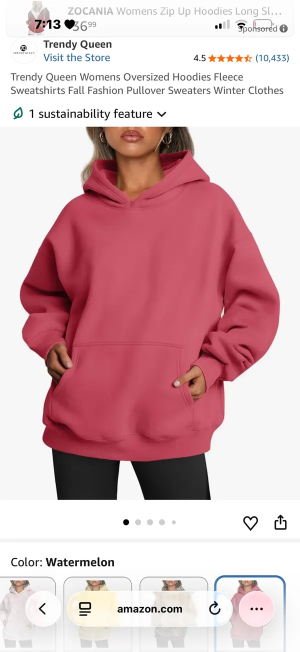Amazon Watermelon Trendy Queen Hoodie Oversized  - Image 4