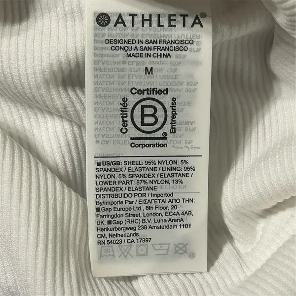 Athleta Women's White Cropped Tank Top Size M‎ - Image 11