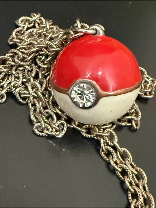 POKEMON Enameled Ball Pokeball Pendant Necklace - Image 3