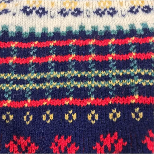 EDINBURGH Lambswool Cardigan Sz M VTG 80's Oversize Holiday Cozy Made Scotland - Image 9