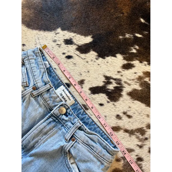 REFORMATION Liza‎ Ultra High Rise In Montego Size 29 - Image 8