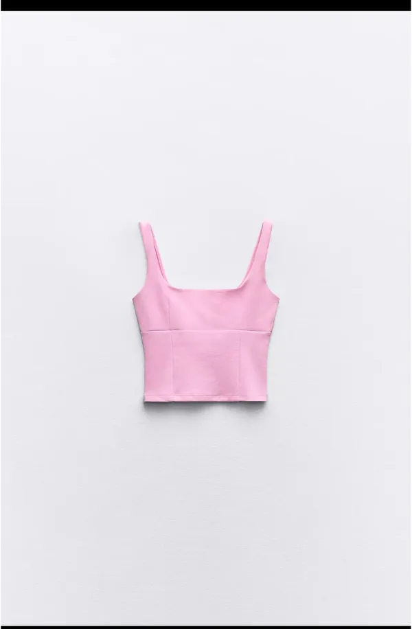 Zara Inrerlock Crop Top - Image 3
