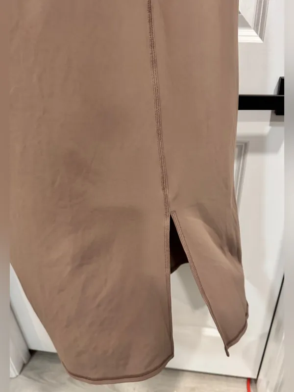 Isabel by Ingrid+Isabel Maternity Tan Sleeveless Knit A-Line Midi Dress XL - Image 5