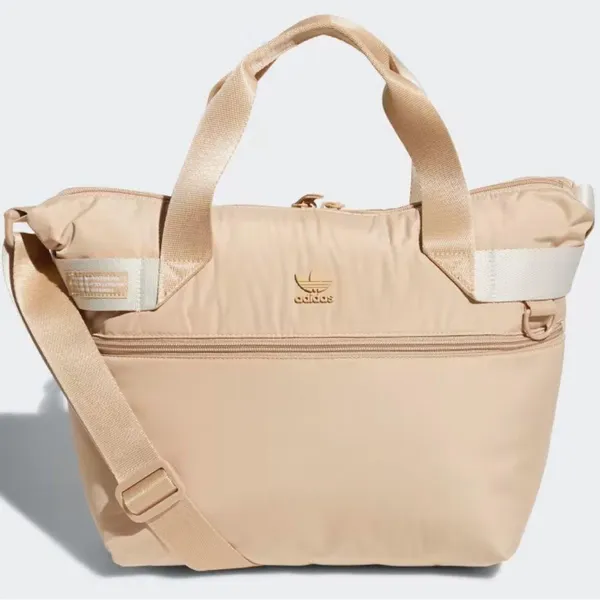 Adidas Puffer Shopper Tote in Beige and Tan - Image 2