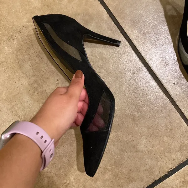 Marc Fisher Darlee Black Mesh Pointed Toe Heels - Image 6