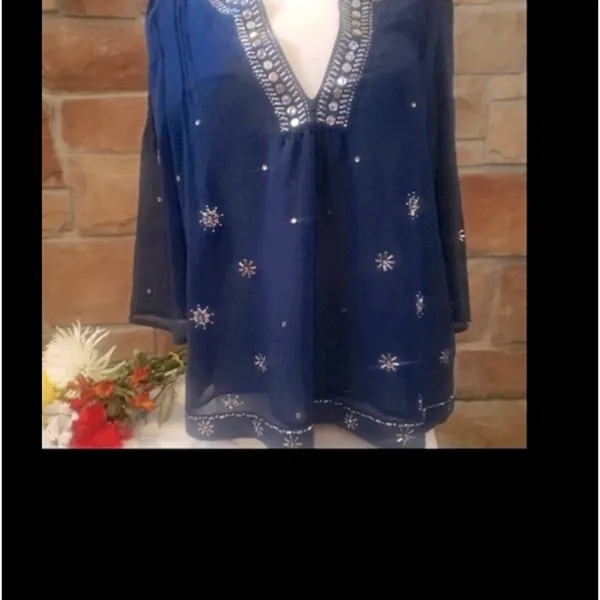 Victoria's Secret 2014 beaded bohemian tunic rare beaded Tunic - Image 11