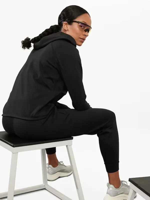 New Athleta S Unstoppable Half Zip Sweatshirt Black Small - Image 2
