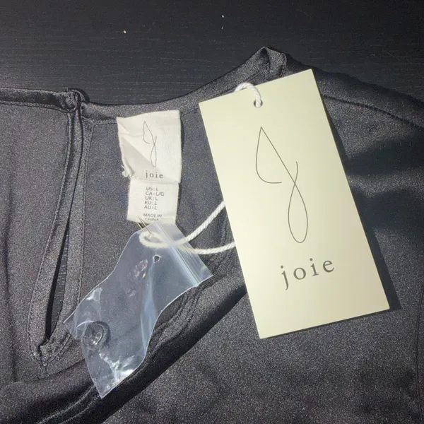 Women’s Joie Black Sleeveless Blouse with Lace Cutouts Size Large - Image 4
