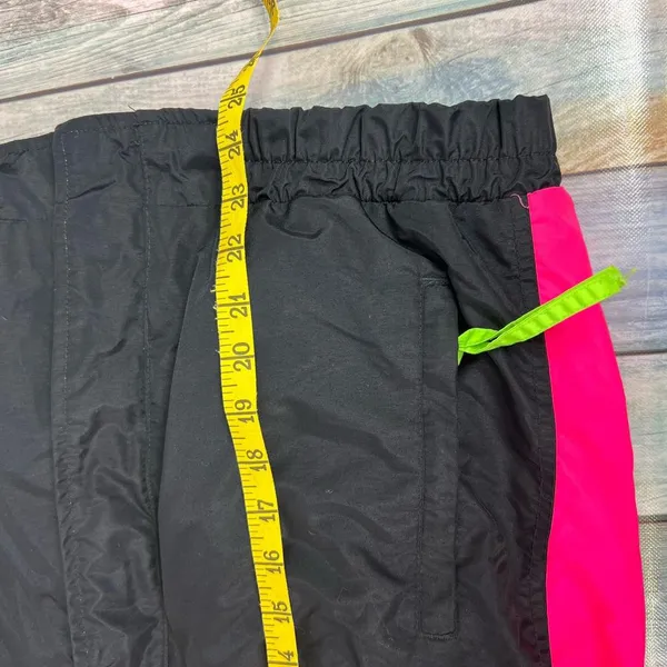 Columbia Vintage Ski Jacket 90s Large Neon Bugaboo Double Layer Coat Black Pink - Image 7