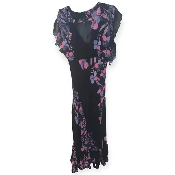 Vintage Y2K early 2000s fairycore ruffled maxi - Image 6