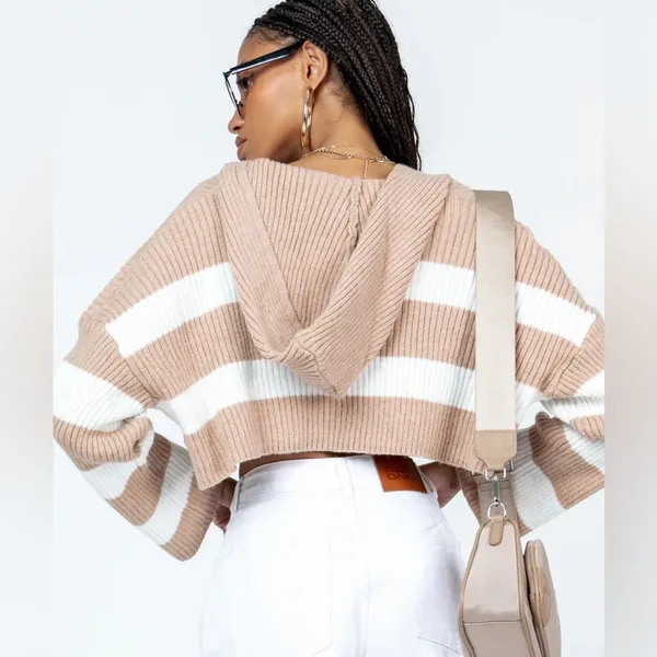 NWOT Princess Polly cropped striped sweater - Image 4