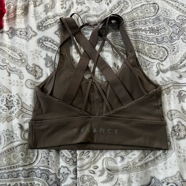 Balance Athletica (vitality) Taupe Long Line Sport Bra Size Small - Image 2