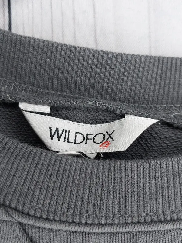 Wildfox “ I Wish It Was Saturday” Gray Broken Heart Y2K Alt Sweatshirt - Image 3