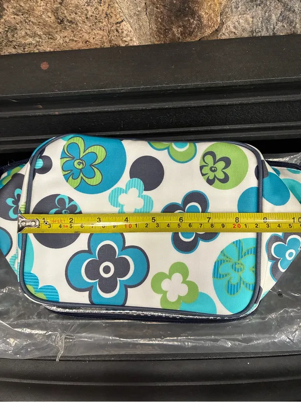 Limited Too Insulated Lunch Tote Bag Floral Design Y2K Blue White New with Tags - Image 7