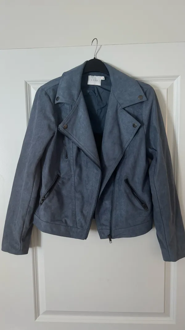 Lush Clothing Blue Biker Jacket - Image 2