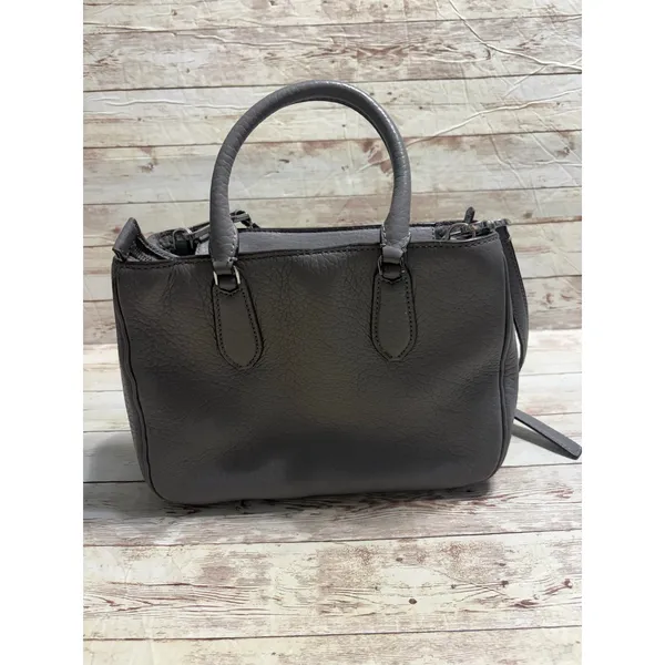 Kate Spade New York Leighton Pebbled Leather Gray Satchel Handbag Old Purse - Image 2