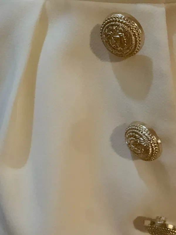 Generation Love White Strapless Romper with Gold Chain Trim - Image 4