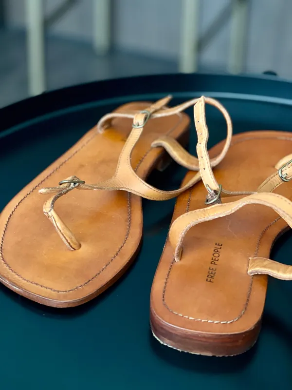 Free People Leather Sandals 8 - Image 3
