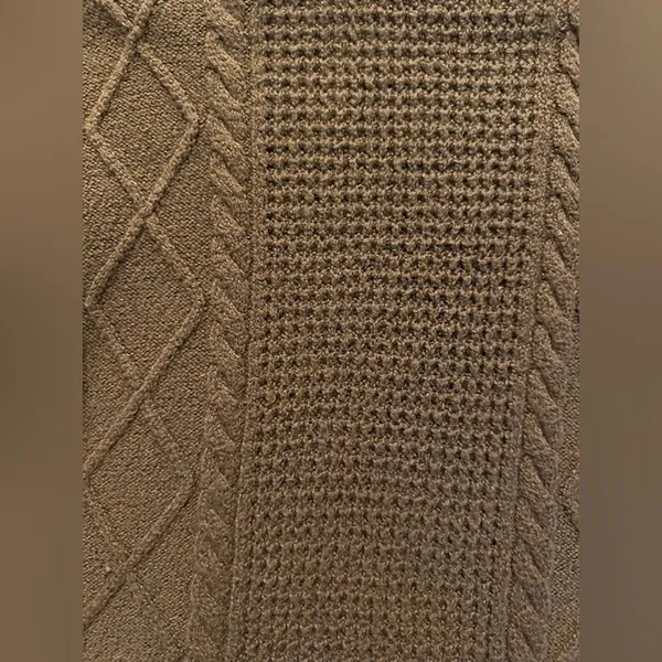 BP Cotton Cable Knit Sweater Dress Olive Breen XXS - Image 6