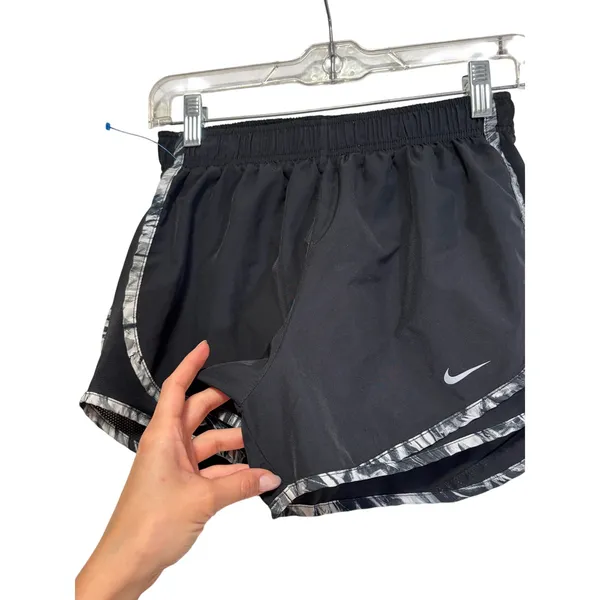 Nike Women's Dri-FIT Running Shorts Black Gray Trim Size Small - Image 3