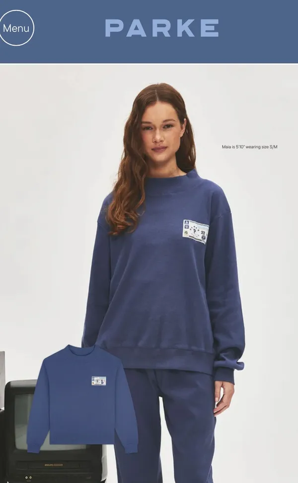 Parke Ribbed Pullover w/ Nostalgia Patch – Crown – S/M – NWT – Sold Out Online - Image 2