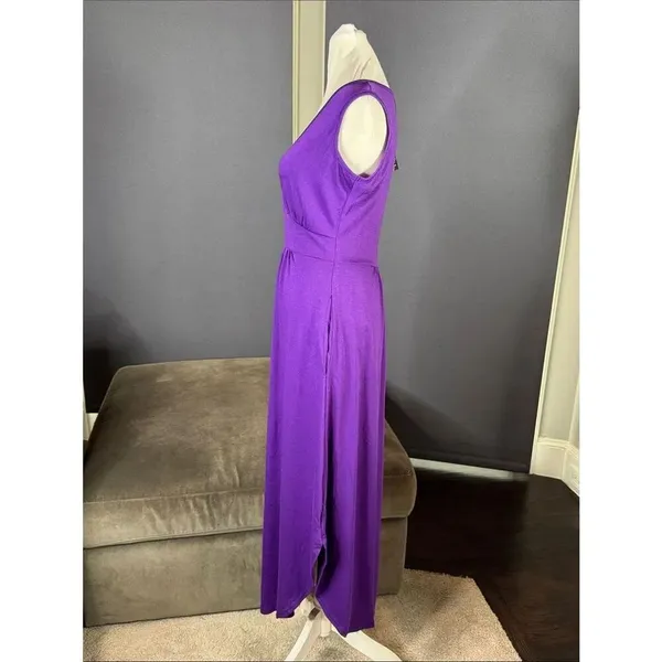 Women’s Woosea Sleeveless Purple V-Neck Maxi Dress Pockets Size S NWT - Image 5