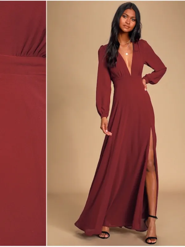 LULU's Elegant Prom Wedding Bridesmaid Elegant Sophisticated Romantic Maxi - Image 2