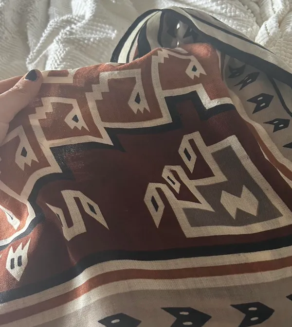 Vintage Western Scarf Brown - Image 5
