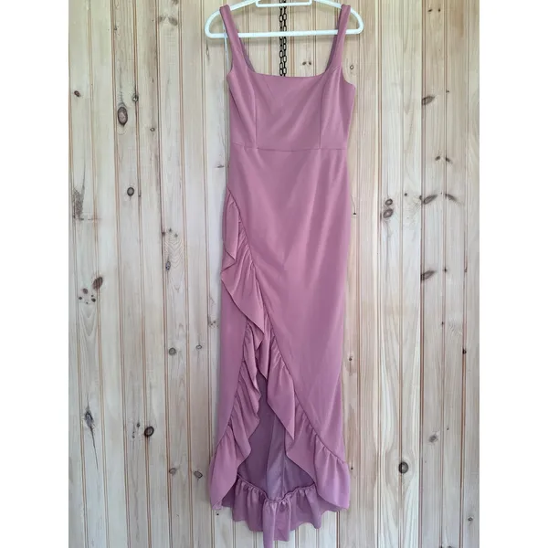 NWOT Lulus Immaculate Excellence Pink Sleeveless Ruffled Tulip Maxi Dress Size M - Image 2