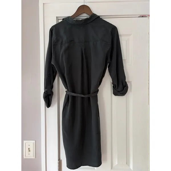 Universal Threads Lyocell Utility Shirt Dress Gray Hematite Medium NWT - Image 4