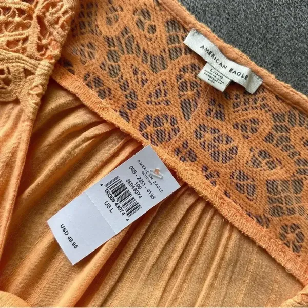 NWT American Eagle Puff Sleeve Tie Front Blouse Large - Image 5