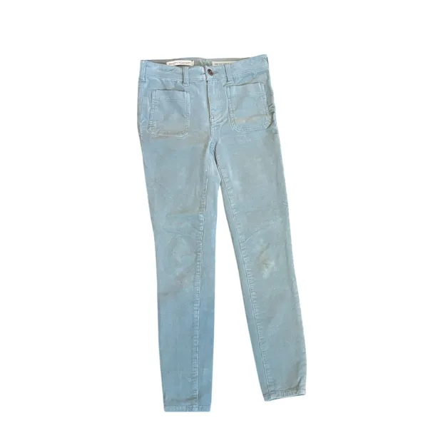 Pilcro and the Letterpress Anthro Mint Green High-Rise Skinny Corduroys Pants - Image 4