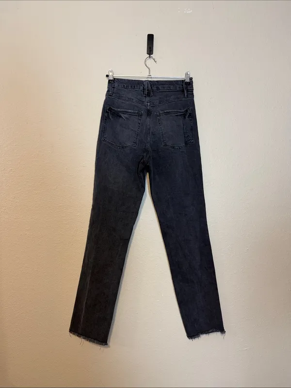 Good American Good Boy High Waist Skinny Jeans Womens Size 2/26 Raw Hem‎ Stretch - Image 7