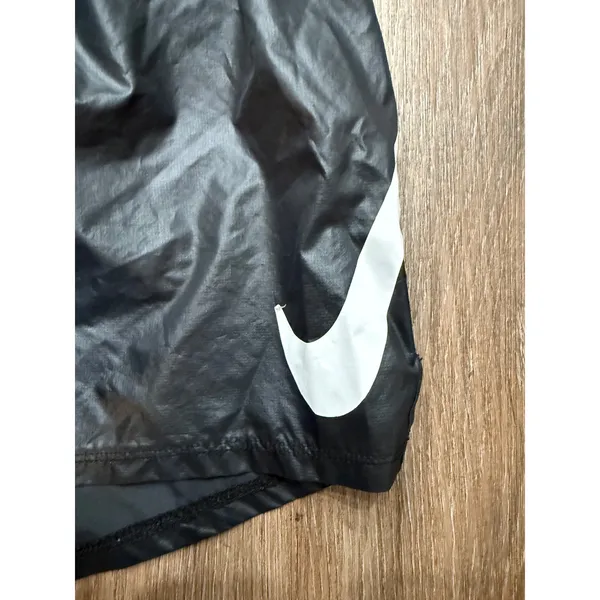 Nike Running Shorts Black‎ White Swoosh Logo Lightweight Athletic Sportswear - Image 3