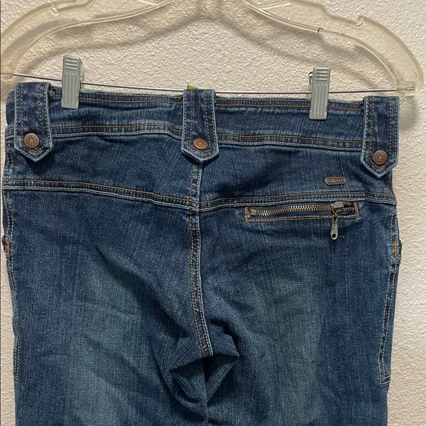 DOLLHOUSE Y2K Vintage Denim Low Rise Flare Jeans Size 7 - Image 4