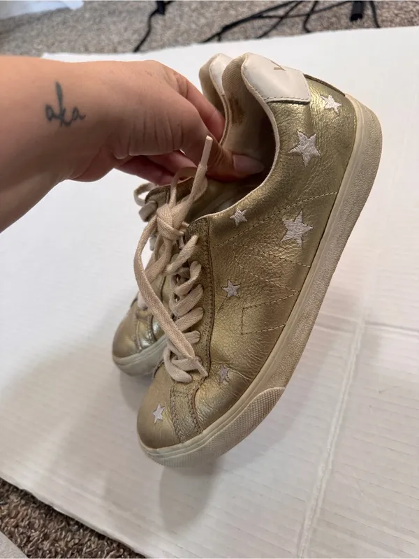 Veja X Madewell Gold Star Leather Lace Up Sneakers Womens 8 Casual Flat Shoes - Image 6